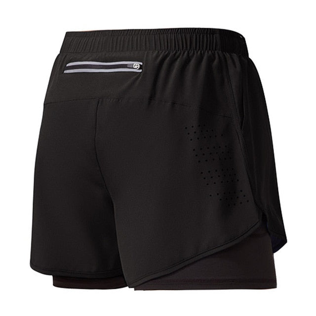 "Schnelltrocknende Herren Laufshorts mit Reißverschluss, schwarz, atmungsaktiv, ideal für Sport und Fitness, Größe M"