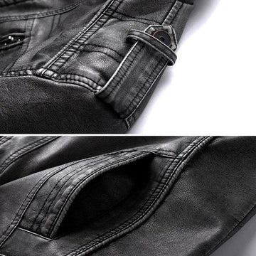 "Schwarze Herren Motorrad Lederjacke, stilvoll und robust, edles Design, hochwertiges langlebiges Material, vielseitig kombin