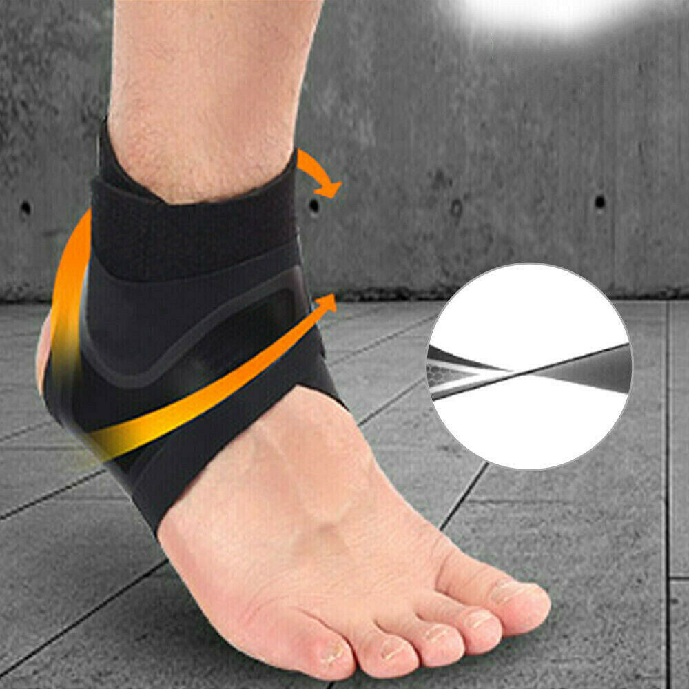 "Schwarze Knöchelbandage für Schmerzlinderung, Stabilität und Komfort, ergonomisches Design für Sport und Alltag."
