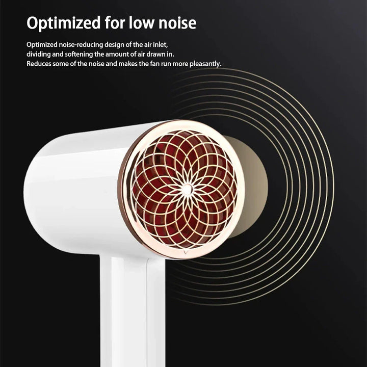 "Schwarzer 2400W Haartrockner mit Ionentechnologie, ergonomischem Griff und Kalt-/Warmluftfunktion für Profi-Styling."
