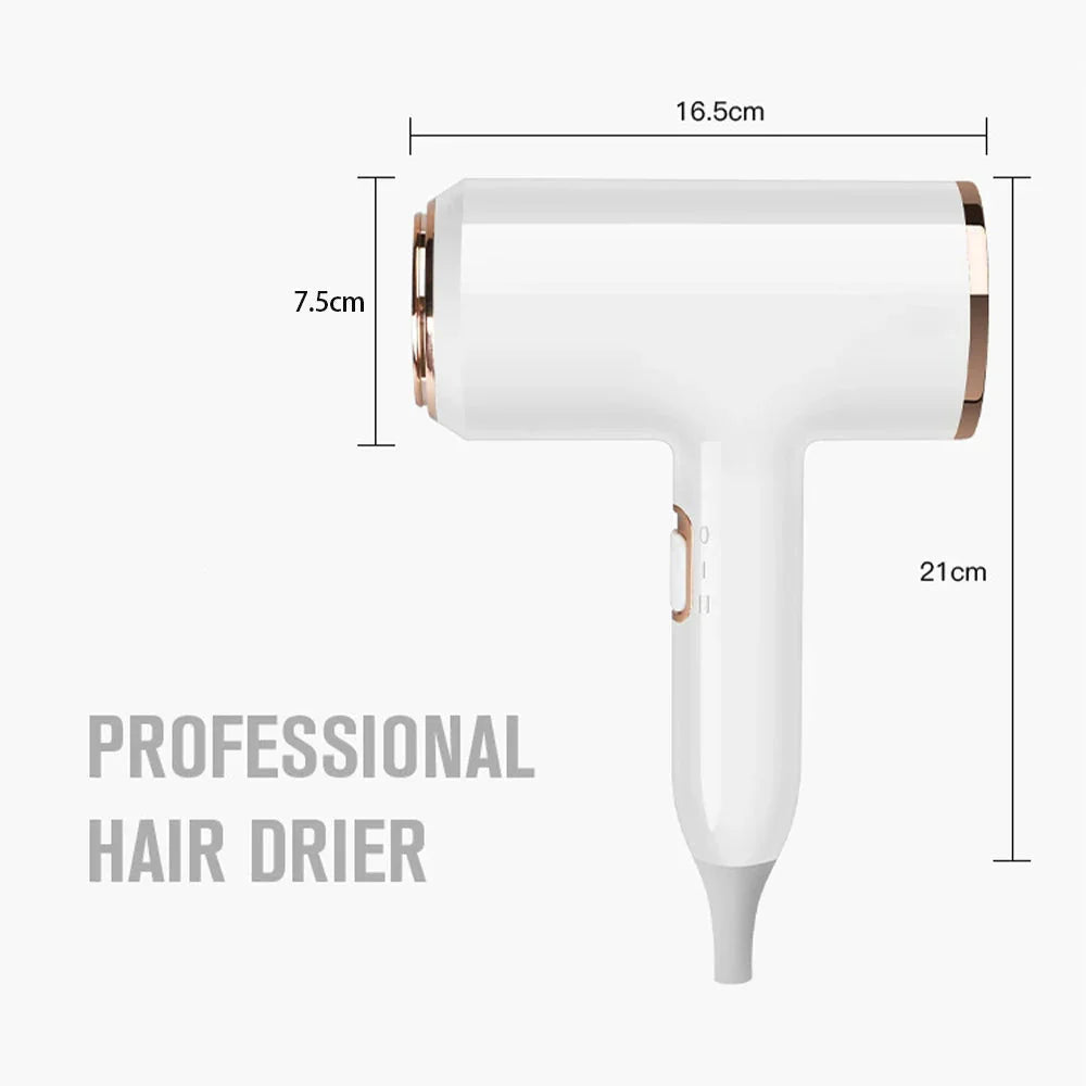 "Schwarzer 2400W Haartrockner mit Ionentechnologie, ergonomischem Griff und Kalt-/Warmluftfunktion für Profi-Styling."