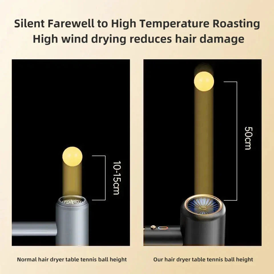 "Schwarzer 2400W Haartrockner mit Ionentechnologie, ergonomischem Griff und Kalt-/Warmluftfunktion für Profi-Styling."