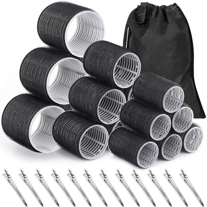 Selbstklebende Haarwickler in diversen Größen für voluminöse, hitzefreie Locken. Einfach anzuwenden, schonend für das Haar.