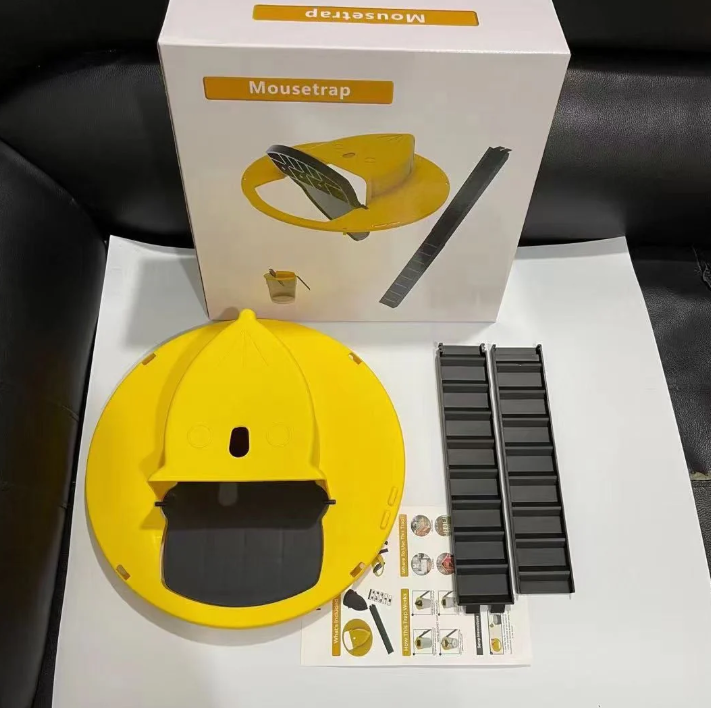"Selbstschließende Mausefalle, robustes Design, automatischer Reset, hygienisch, ideal für den Haushalt, einfache Reinigung"