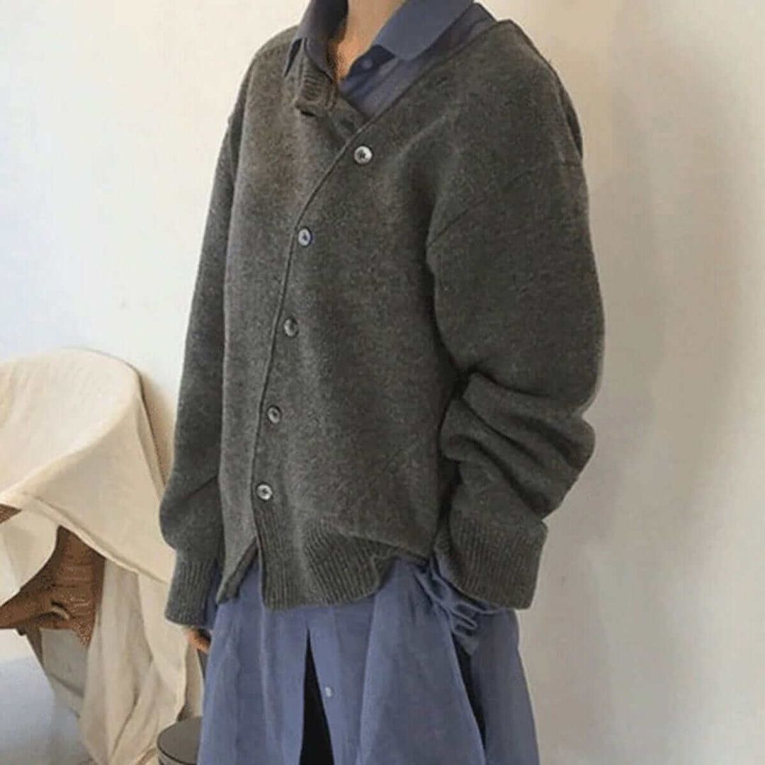 Bequeme Kaschmirjacke mit Knopfdetails