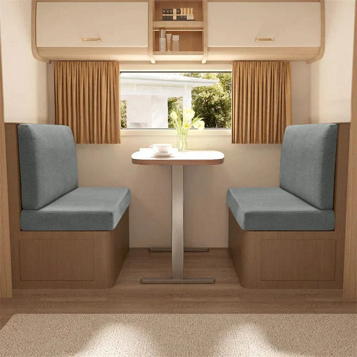 "Sitzbankbezüge Caravan in modernem Design, schützend, komfortabel, für Wohnmobil; universell passend, einfach zu montieren."