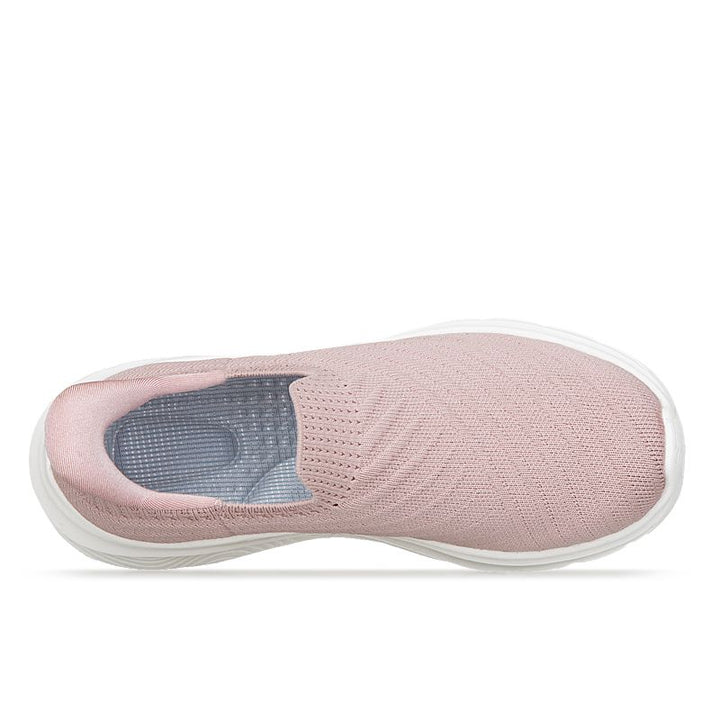 "Slip On Sneaker Damen, bequemer Anti-Schmerz Schlupfschuh, lila, gepolsterte Einlegesohle, rutschfest, ohne Schnürsenkel"