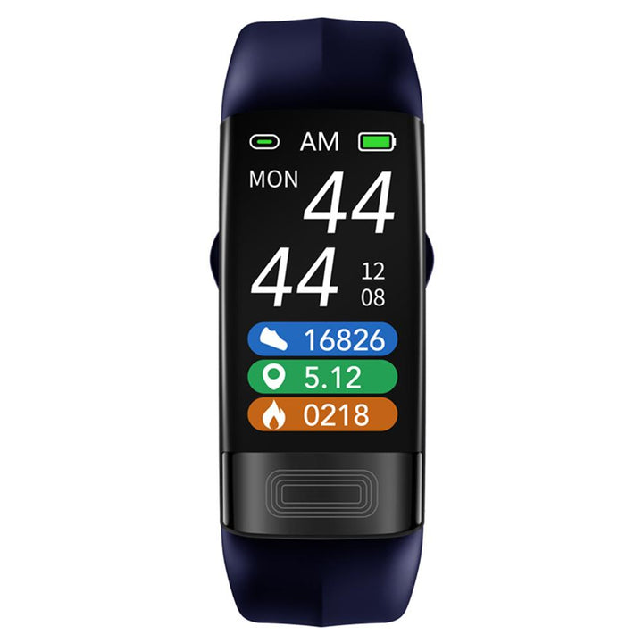 "Smart Armband mit Blutdruckmonitor, EKG & Schlaftracker, FDA zugelassen. Schlankes Design, aus langlebigem Silikon."