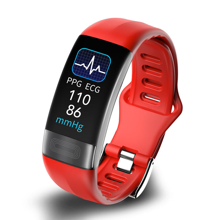 "Smart Armband mit Blutdruckmonitor, EKG & Schlaftracker, FDA zugelassen. Schlankes Design, aus langlebigem Silikon."