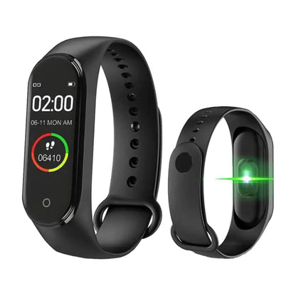 "Smartwatch mit Blutdruck- & Herzfrequenzmesser, schwarzer TFT-Touchscreen, wasserdicht IP67 für Gesundheitsüberwachung."