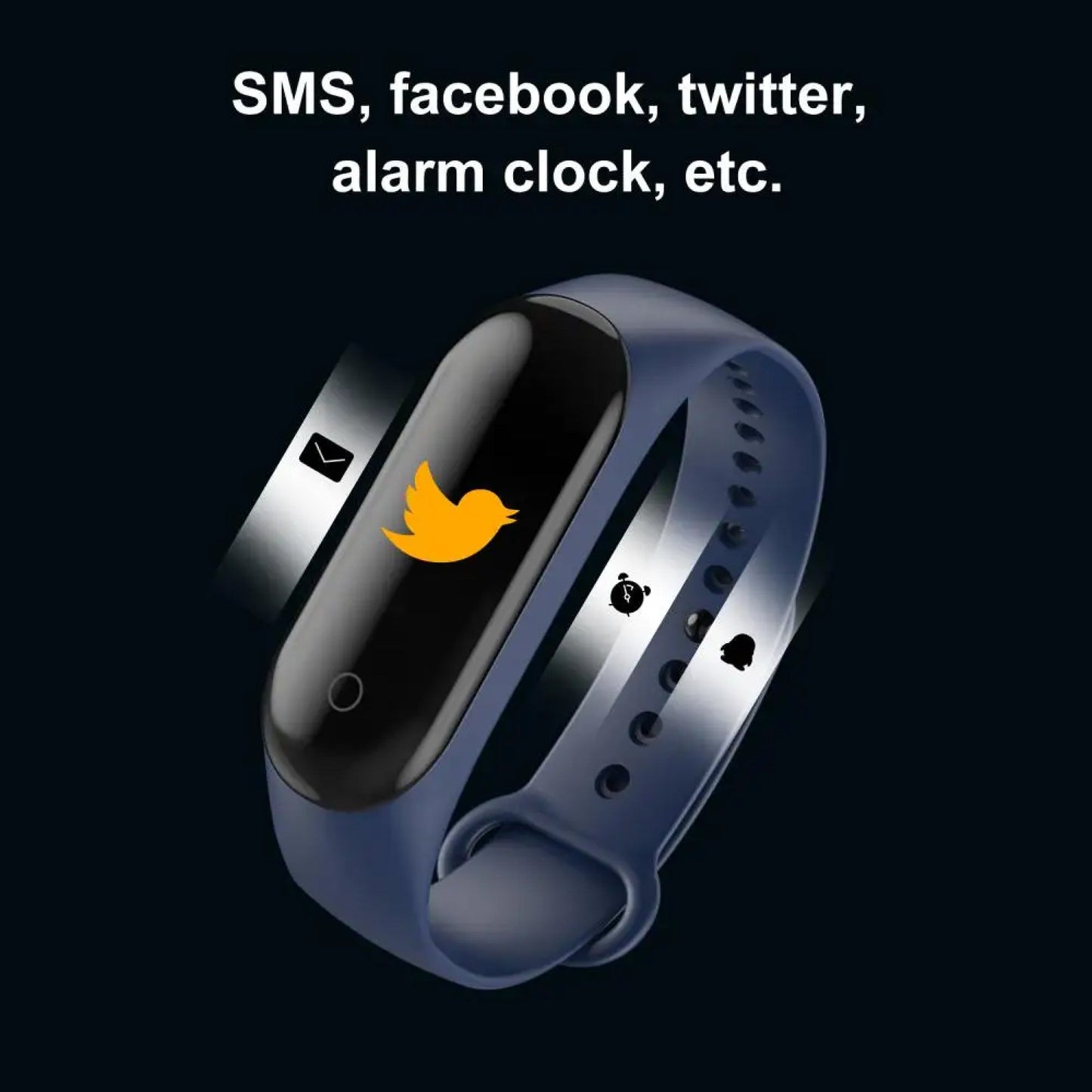 "Smartwatch mit Blutdruck- & Herzfrequenzmesser, schwarzer TFT-Touchscreen, wasserdicht IP67 für Gesundheitsüberwachung."