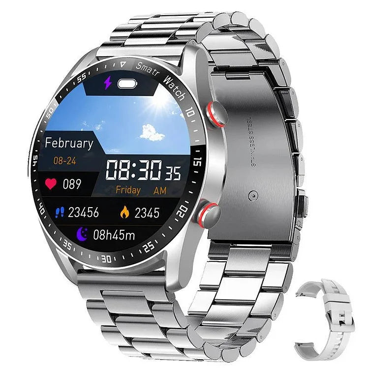 "Smartwatch mit Breitbildschirm, Blutzucker- und Gesundheitstracking, NFC-fähig, ideal für Gesundheitsüberwachung"