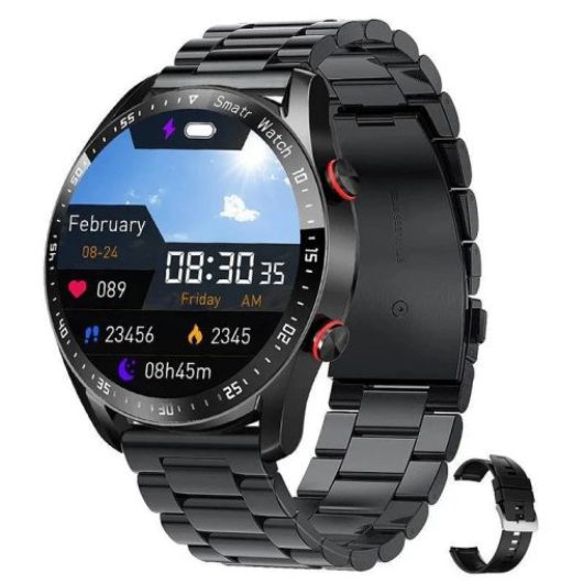 "Smartwatch mit Breitbildschirm, Blutzucker- und Gesundheitstracking, NFC-fähig, ideal für Gesundheitsüberwachung"