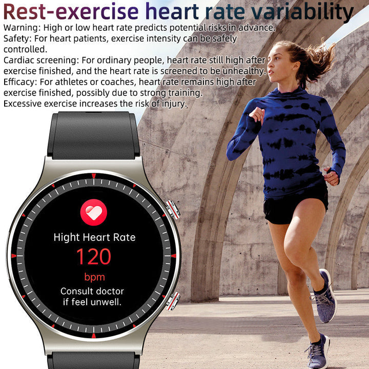 "Smartwatch mit EKG, Blutsauerstoff- und Herzfrequenzüberwachung, stilvolles Design, Gesundheitsüberwachung, Technologie-Gadg