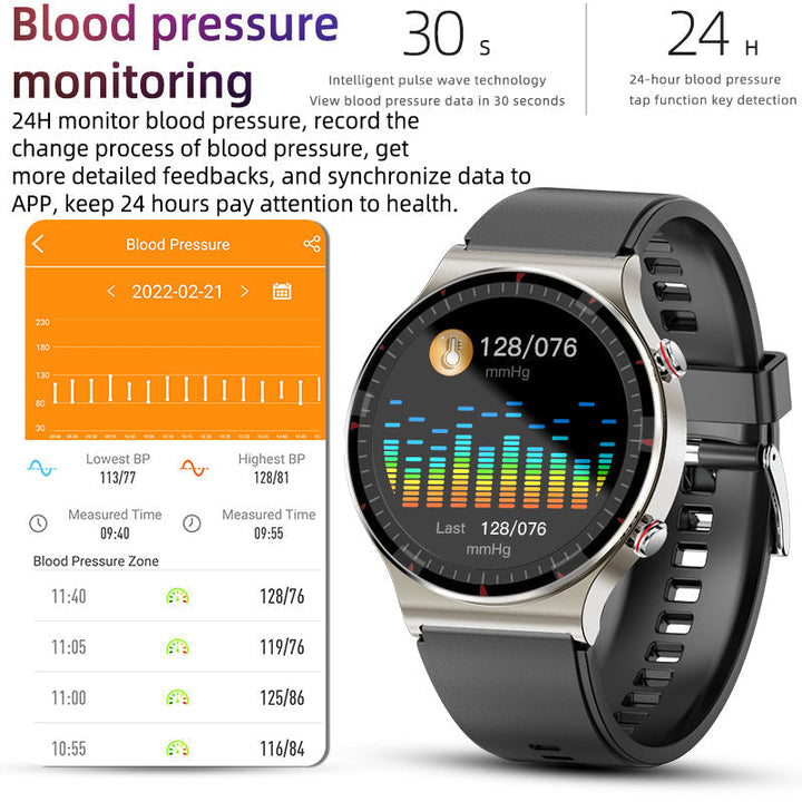 "Smartwatch mit EKG, Blutsauerstoff- und Herzfrequenzüberwachung, stilvolles Design, Gesundheitsüberwachung, Technologie-Gadg