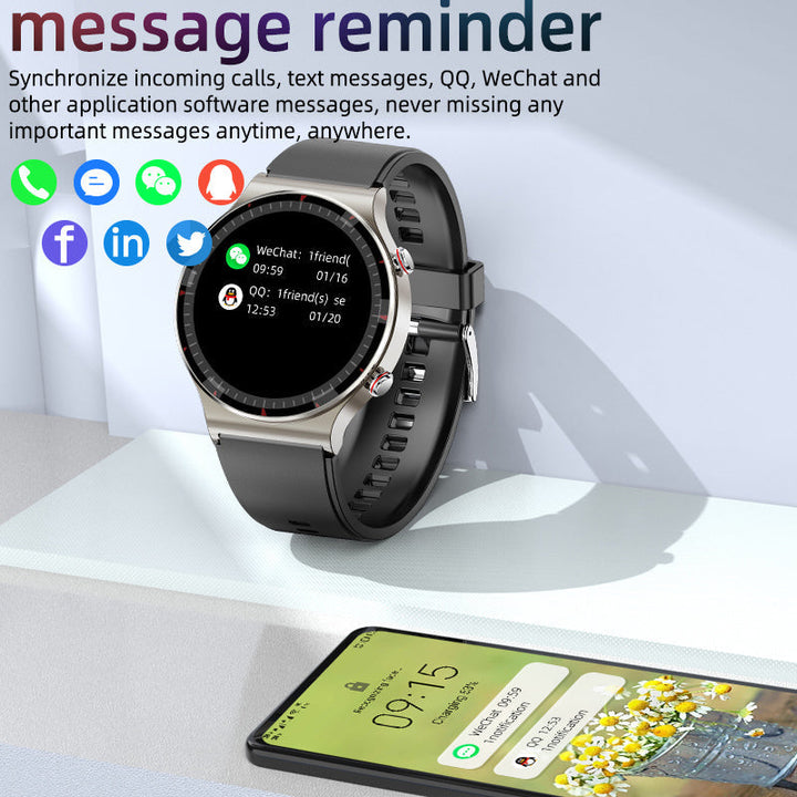 "Smartwatch mit EKG, Blutsauerstoff- und Herzfrequenzüberwachung, stilvolles Design, Gesundheitsüberwachung, Technologie-Gadg