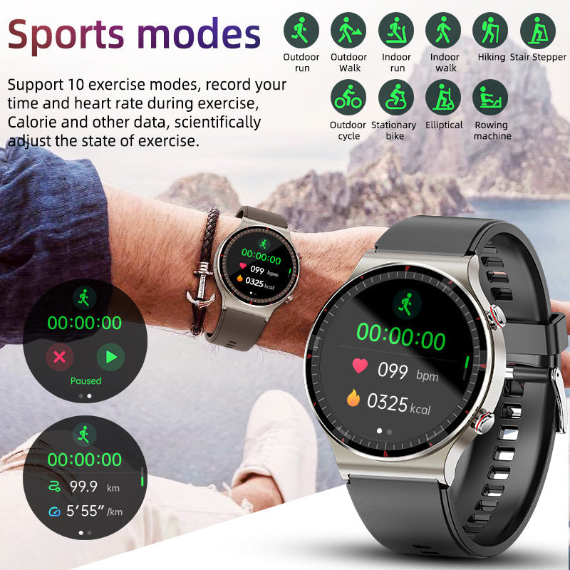 "Smartwatch mit EKG, Blutsauerstoff- und Herzfrequenzüberwachung, stilvolles Design, Gesundheitsüberwachung, Technologie-Gadg