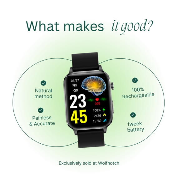 "Smartwatch mit glattem Display, ideal zur schmerzlosen Blutzuckermessung und Wellness-Überwachung für Gesundheit und Stil."