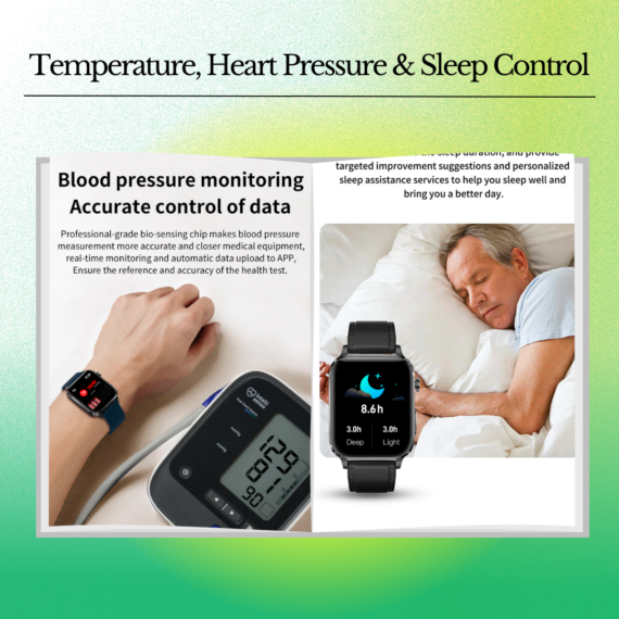 "Smartwatch mit glattem Display, ideal zur schmerzlosen Blutzuckermessung und Wellness-Überwachung für Gesundheit und Stil."