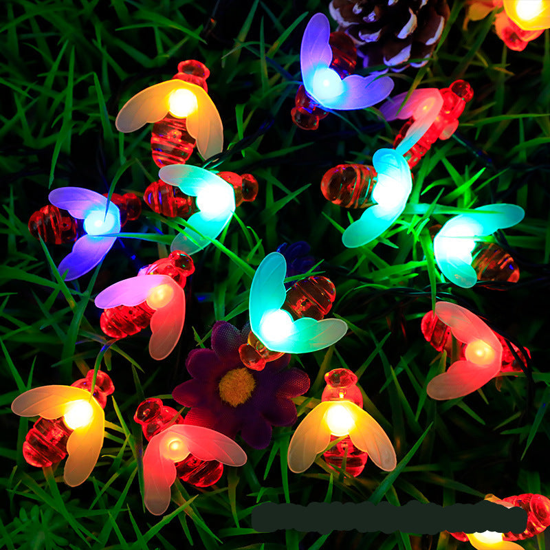 "Solar Gartenlichterkette in Blumenform, wetterfest, elegantes Ambiente, ideal für Gartenpartys und Outdoor-Nutzung."