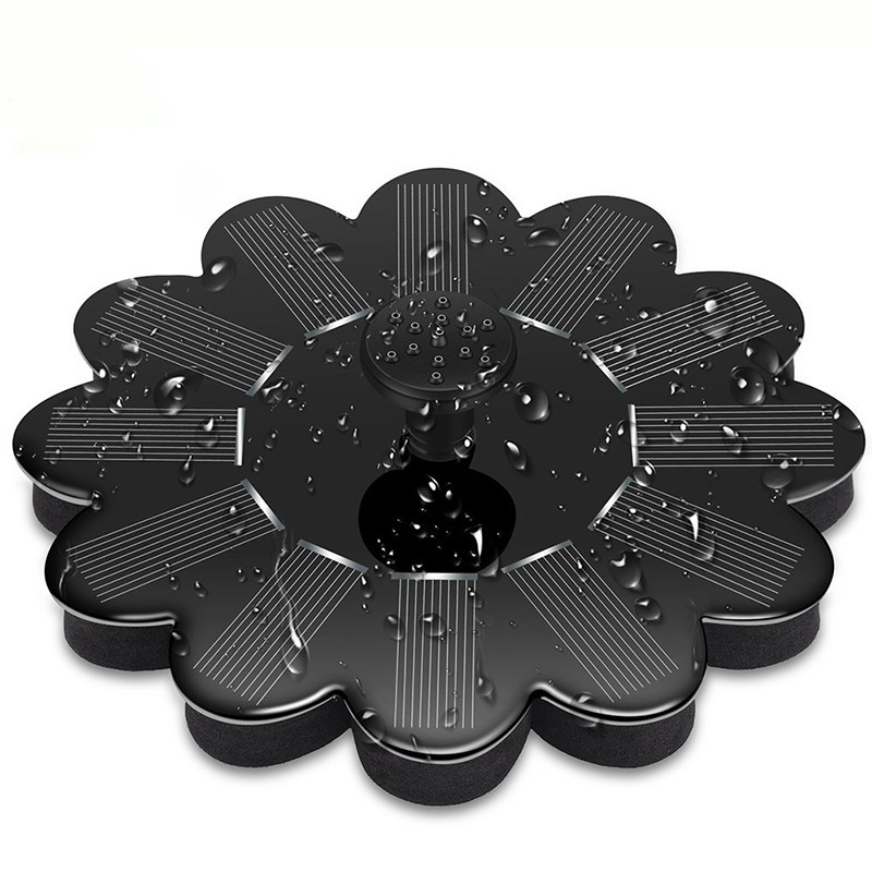 "Solarbetriebener Gartenbrunnen mit Blumen-Design für Teiche, zeigt elegante Wasserfontäne, solarbetrieben, umweltfreundlich"