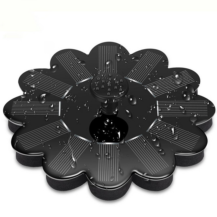 "Solarbetriebener Gartenbrunnen mit Blumen-Design für Teiche, zeigt elegante Wasserfontäne, solarbetrieben, umweltfreundlich"