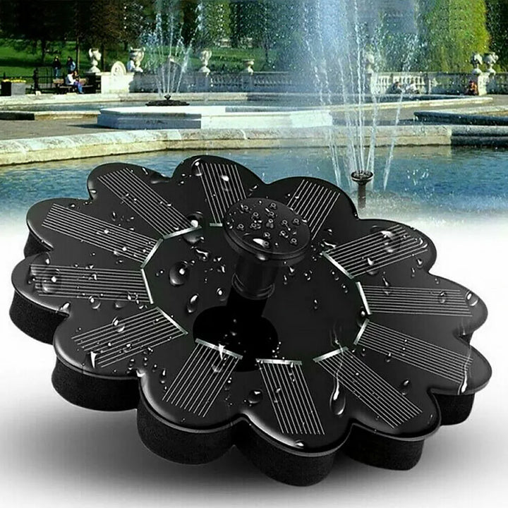 "Solarbetriebener Gartenbrunnen mit Blumen-Design für Teiche, zeigt elegante Wasserfontäne, solarbetrieben, umweltfreundlich"