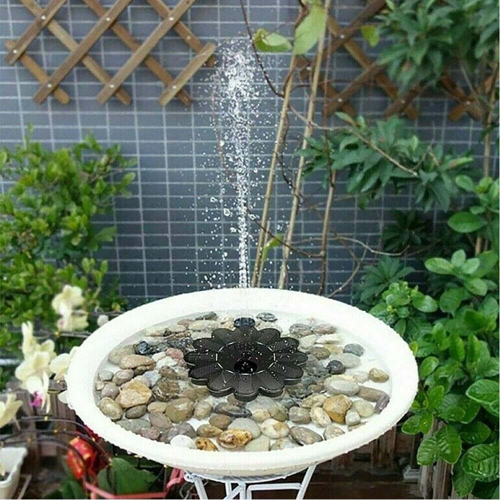"Solarbetriebener Gartenbrunnen mit Blumen-Design für Teiche, zeigt elegante Wasserfontäne, solarbetrieben, umweltfreundlich"