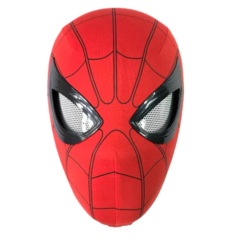 "Spider-Man Maske mit beweglichen Augen, für Kinder geeignet, manuelle und elektrische Steuerung, ideal für Kostüme."