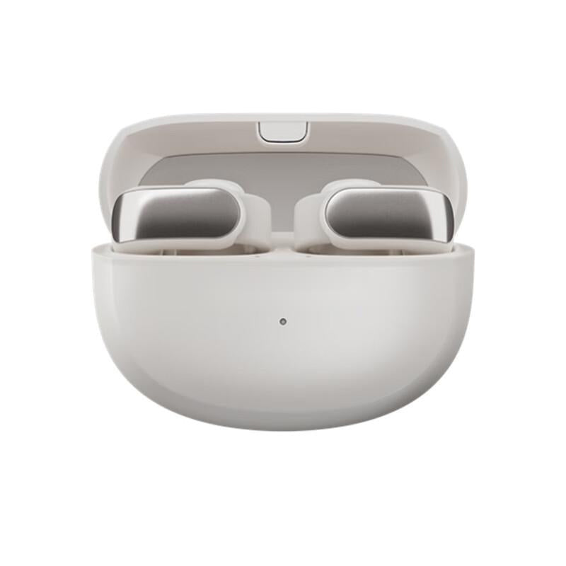 Sportkopfhörer mit offenem Ohr, Bluetooth 5.3, schwarz, lange Akkulaufzeit, ideal für Sport und Outdoor-Aktivitäten.