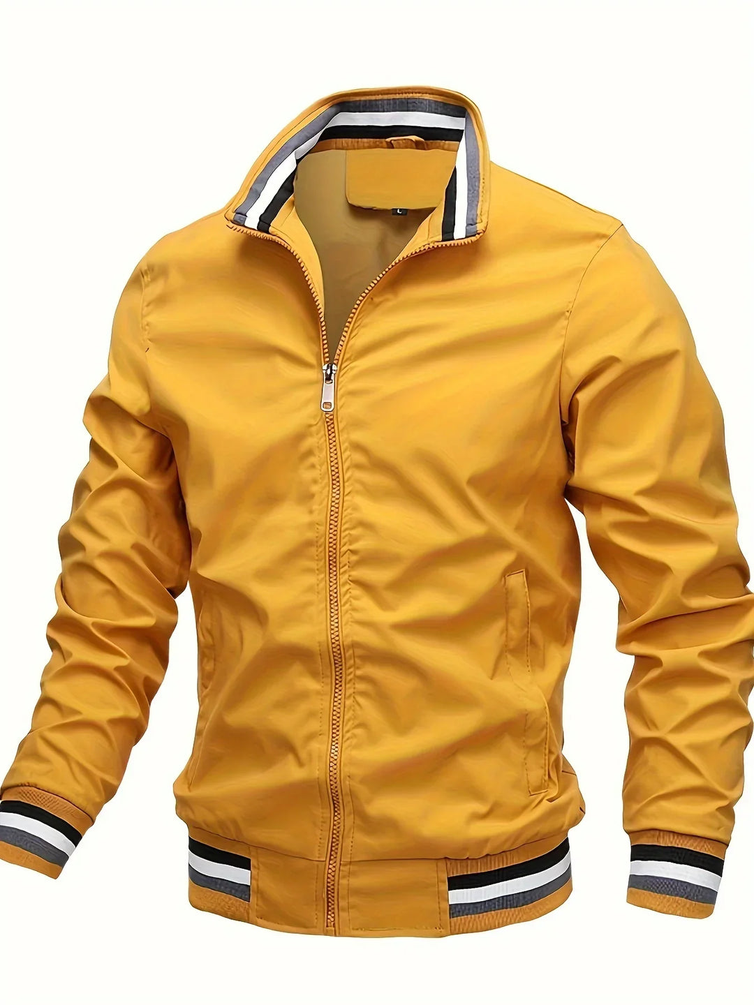 "Sportliche Herren Übergangsjacke, vielseitig, komfortabel, klassisches Design, mit Taschen und stilvollem Kragen."
