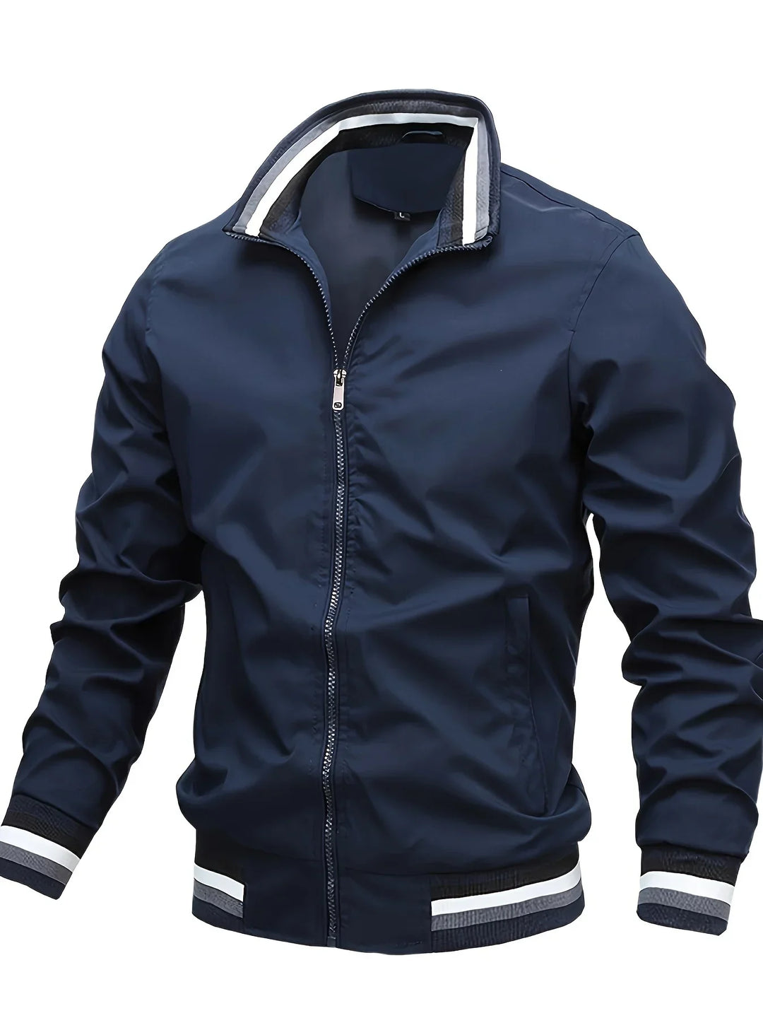 "Sportliche Herren Übergangsjacke, vielseitig, komfortabel, klassisches Design, mit Taschen und stilvollem Kragen."