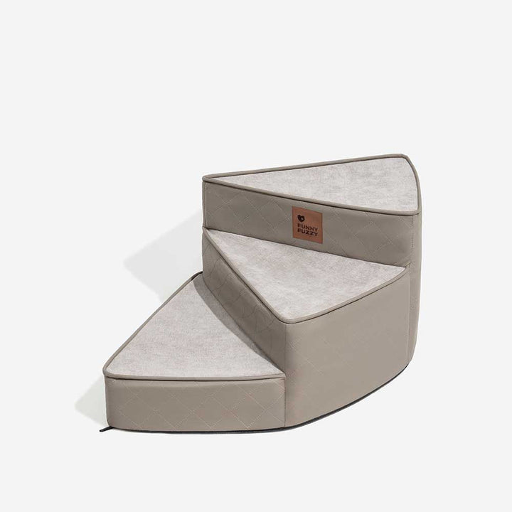 "Stilige, gelenkschonende Haustiertreppe, wasserabweisend, kurvendesign, ideal für modernen Wohnraum, rutschfest, leicht zu r