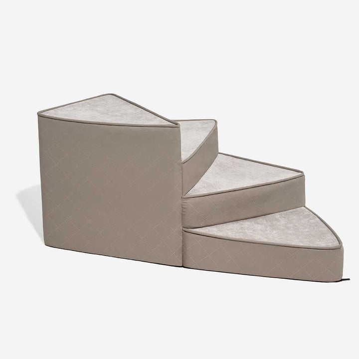 "Stilige, gelenkschonende Haustiertreppe, wasserabweisend, kurvendesign, ideal für modernen Wohnraum, rutschfest, leicht zu r