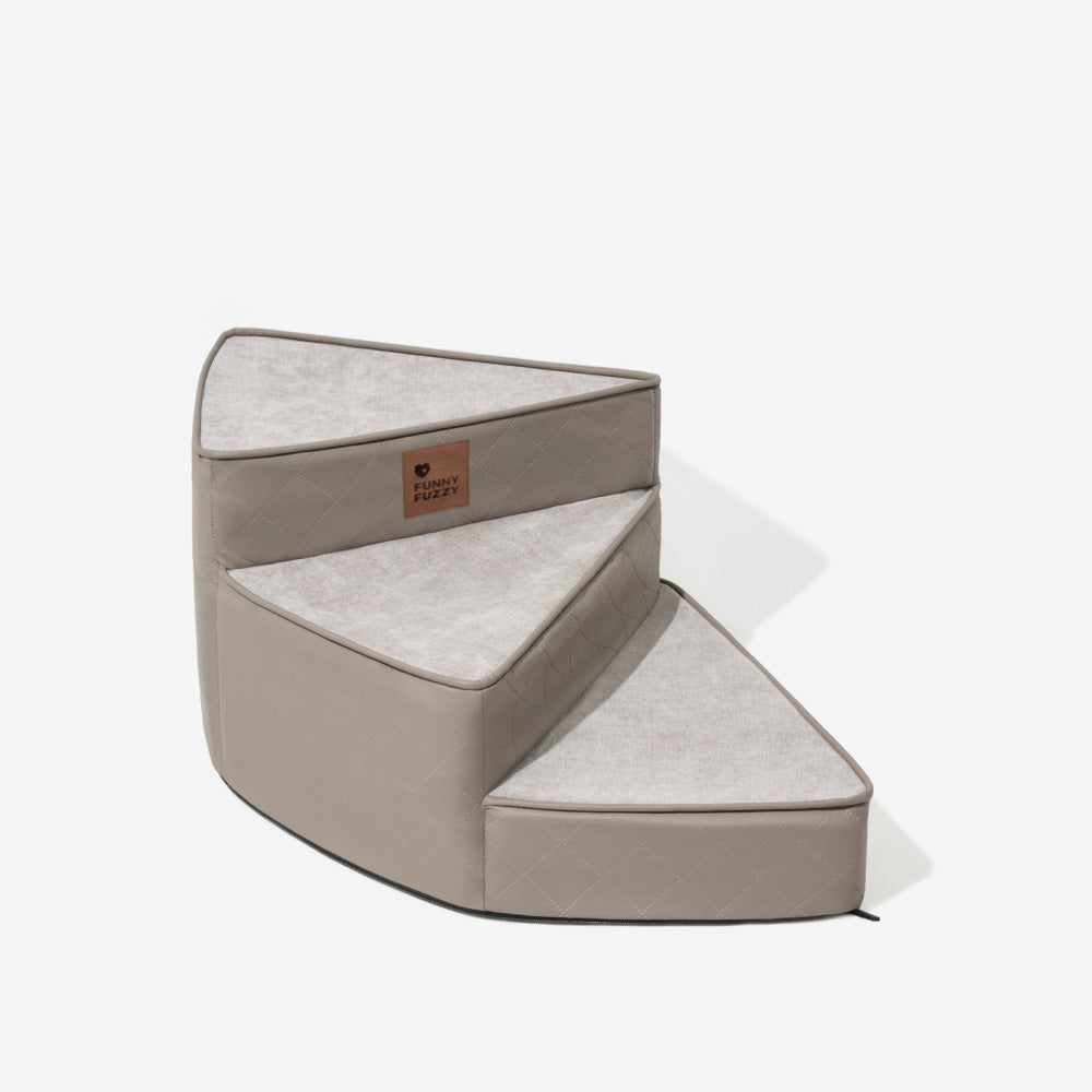 "Stilige, gelenkschonende Haustiertreppe, wasserabweisend, kurvendesign, ideal für modernen Wohnraum, rutschfest, leicht zu r