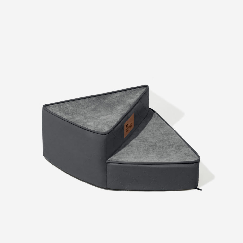 "Stilige, gelenkschonende Haustiertreppe, wasserabweisend, kurvendesign, ideal für modernen Wohnraum, rutschfest, leicht zu r