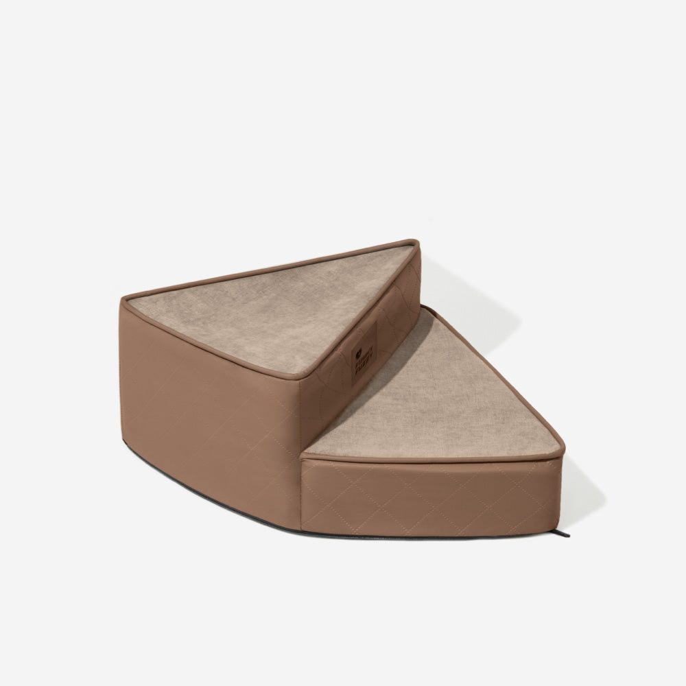 "Stilige, gelenkschonende Haustiertreppe, wasserabweisend, kurvendesign, ideal für modernen Wohnraum, rutschfest, leicht zu r