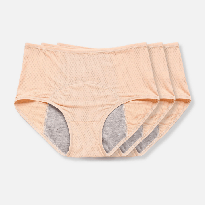 "Stilvolle auslaufsichere Damen-Unterhose, weiß, mit weichem, diskretem Design und hohem Tragekomfort für täglichen Schutz."