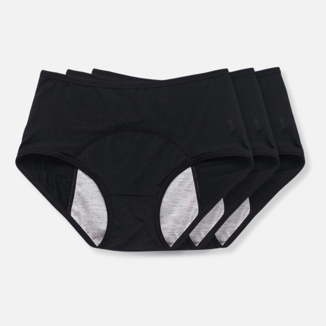 "Stilvolle auslaufsichere Damen-Unterhose, weiß, mit weichem, diskretem Design und hohem Tragekomfort für täglichen Schutz."