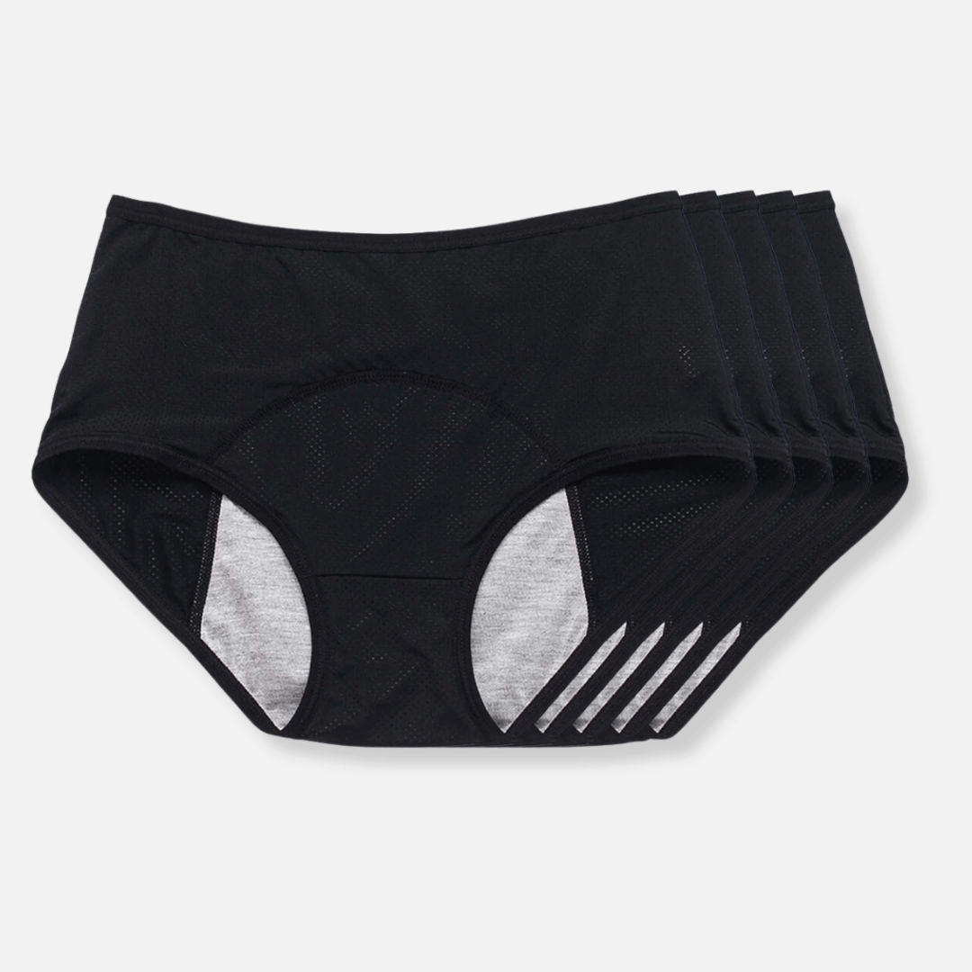 "Stilvolle auslaufsichere Damen-Unterhose, weiß, mit weichem, diskretem Design und hohem Tragekomfort für täglichen Schutz."