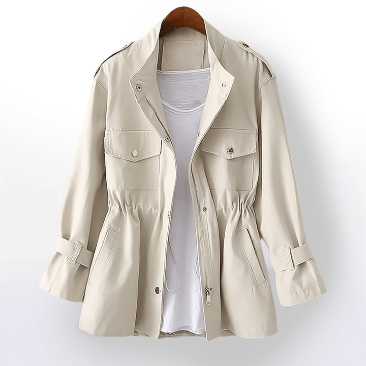 Stilvolle Damen Freizeijacke, vielseitig, schlicht, warm, lange Ärmel, gemütliche Passform, ideal für Winter und Alltag.