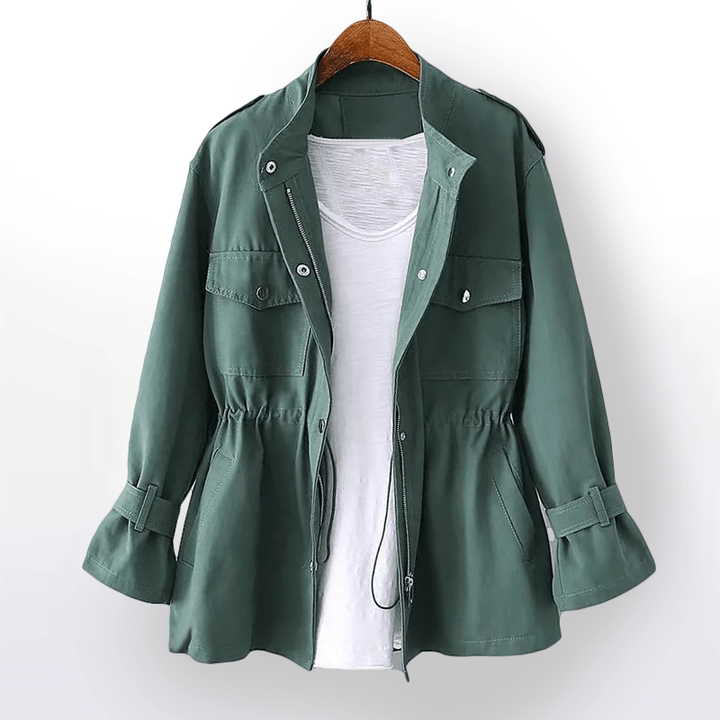 Stilvolle Damen Freizeijacke, vielseitig, schlicht, warm, lange Ärmel, gemütliche Passform, ideal für Winter und Alltag.
