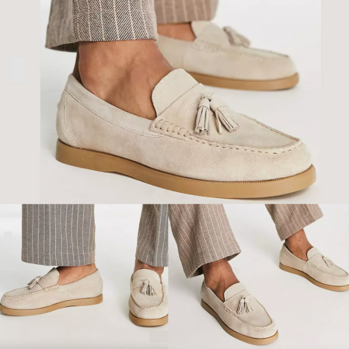 Stilvolle Herren Loafer, elegant und bequem, hochwertige Materialien, dunkler Lederton, ideal fürs Büro und Freizeit.