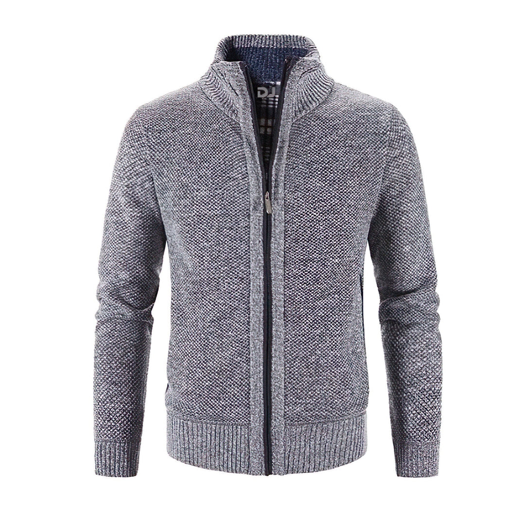"Stilvolle Herren Strickjacke mit Reißverschluss, moderne Optik, warme Farbtöne, exzellente Passform, elegant und bequem"