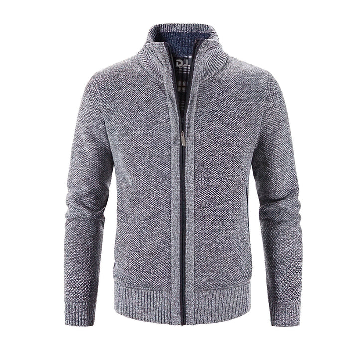 "Stilvolle Herren Strickjacke mit Reißverschluss, moderne Optik, warme Farbtöne, exzellente Passform, elegant und bequem"