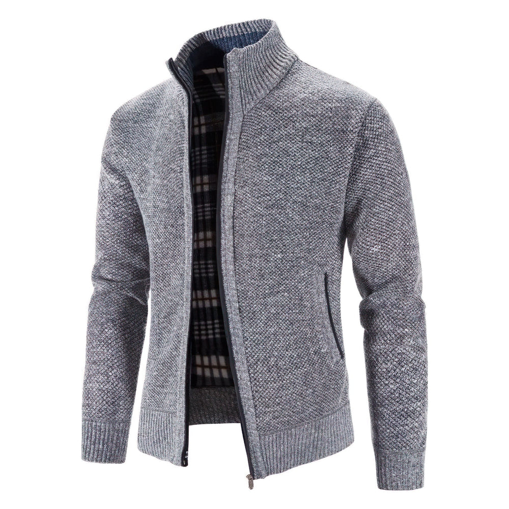 "Stilvolle Herren Strickjacke mit Reißverschluss, moderne Optik, warme Farbtöne, exzellente Passform, elegant und bequem"