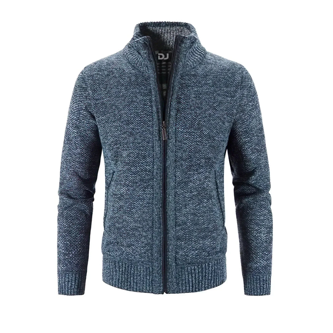 "Stilvolle Herren Strickjacke mit Reißverschluss, moderne Optik, warme Farbtöne, exzellente Passform, elegant und bequem"