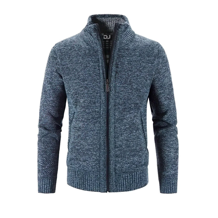 "Stilvolle Herren Strickjacke mit Reißverschluss, moderne Optik, warme Farbtöne, exzellente Passform, elegant und bequem"