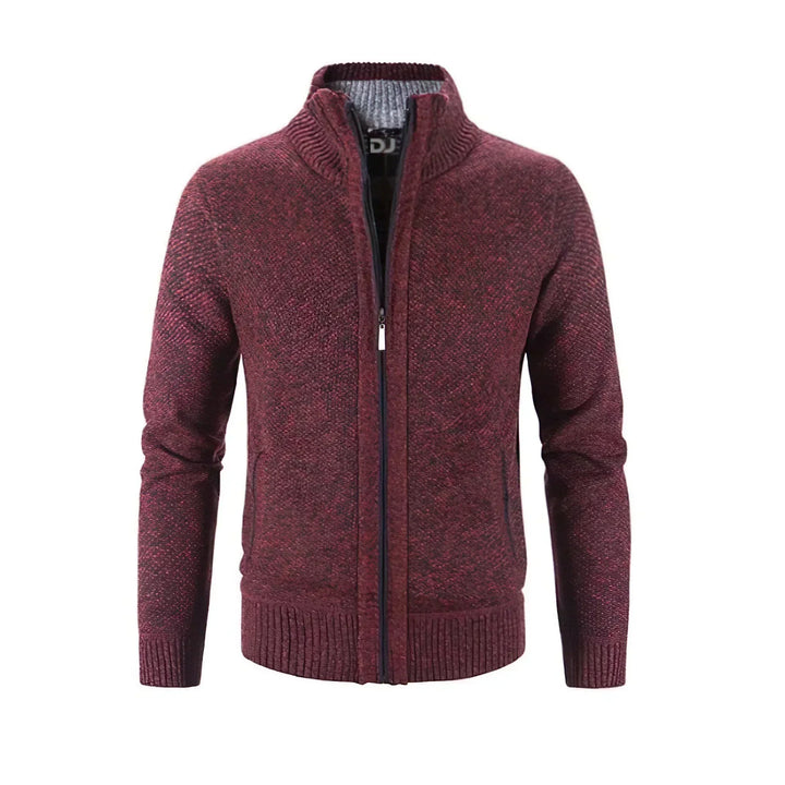"Stilvolle Herren Strickjacke mit Reißverschluss, moderne Optik, warme Farbtöne, exzellente Passform, elegant und bequem"