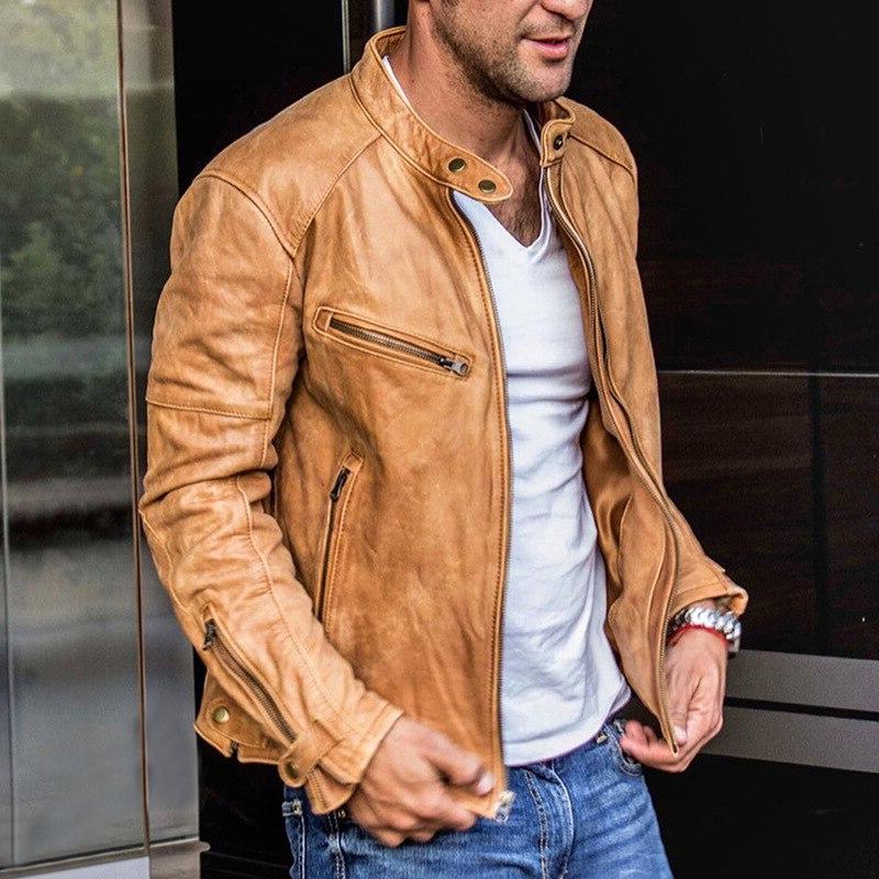 Stilvolle Herrenjacke mit Reißverschlusstaschen, vintage-modernem Design und schlanker Passform, vielseitig kombinierbar.
